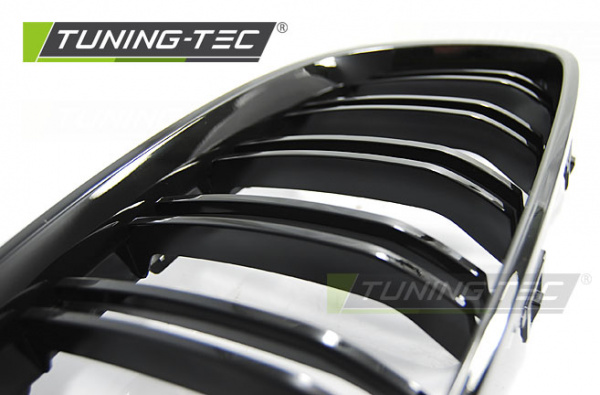 Upgrade Sportgrill Nieren für BMW 3er F30/F31/F36 Facelift Limousine/Touring/Grand Coupe 13-19 Hochglanz schwarz in Doppelsteg Design